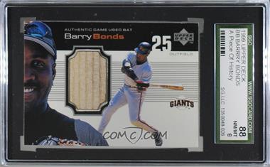 1999 Upper Deck Ovation - A Piece of History #BB - Barry Bonds [SGC 88 NM/MT 8]