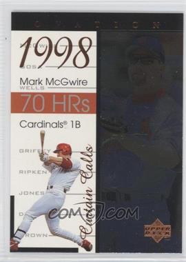 1999 Upper Deck Ovation - Curtain Calls #R1 - Mark McGwire