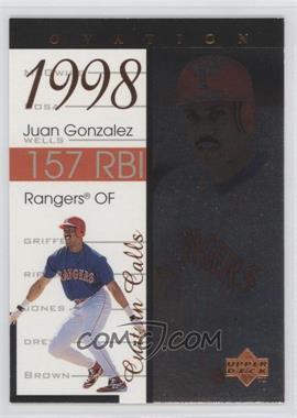 1999 Upper Deck Ovation - Curtain Calls #R11 - Juan Gonzalez