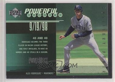 1999 Upper Deck Powerdeck - Powerful Moments #P6 - Alex Rodriguez