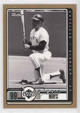 1999 Upper Deck Retro - [Base] - Gold #103 - Willie Mays /250