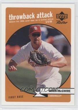 1999 Upper Deck Retro - Throwback Attack #T2 - Mark McGwire