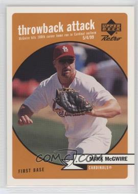 1999 Upper Deck Retro - Throwback Attack #T2 - Mark McGwire