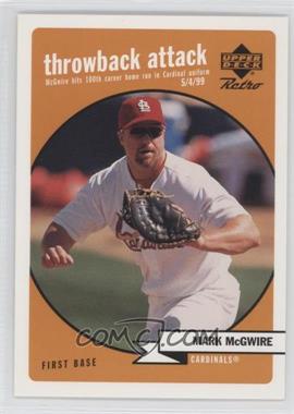 1999 Upper Deck Retro - Throwback Attack #T2 - Mark McGwire