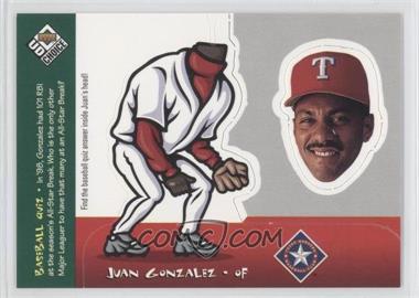 1999 Upper Deck UD Choice - Mini Bobbing Head #30 - Juan Gonzalez