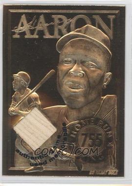 2000-02 23K Gold Card Feel The Game - Relics #_HAAA - Hank Aaron