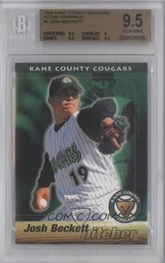 2000 Active Graphics Kane County Cougars - [Base] #19 - Josh Beckett [BGS 9.5 GEM MINT]
