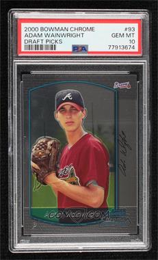 2000 Bowman Chrome Draft Picks & Prospects - [Base] #93 - Adam Wainwright [PSA 10 GEM MT]