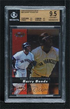 2000 Bowman's Best - [Base] #94 - Barry Bonds [BGS 9.5 GEM MINT]