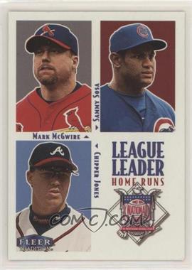 2000 Fleer Tradition - [Base] - Glossy #2 - League Leaders - Sammy Sosa, Mark McGwire, Chipper Jones