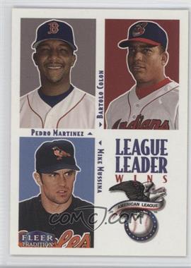 2000 Fleer Tradition - [Base] - Glossy #7 - League Leaders - Pedro Martinez, Bartolo Colon, Mike Mussina