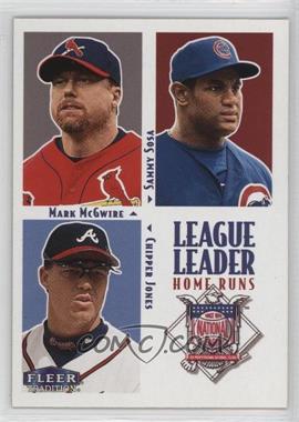 2000 Fleer Tradition - [Base] #2 - League Leaders - Sammy Sosa, Mark McGwire, Chipper Jones