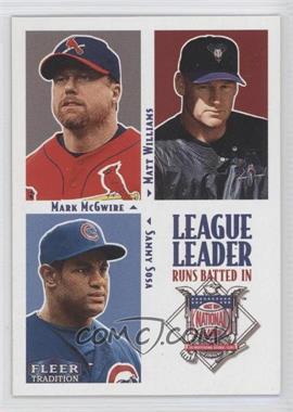 2000 Fleer Tradition - [Base] #4 - League Leaders - Mark McGwire, Matt Williams, Sammy Sosa