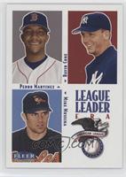 League Leaders - Pedro Martinez, David Cone, Mike Mussina