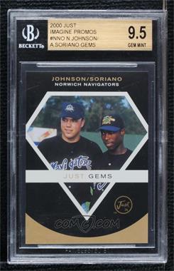 2000 Just Minors - Just The Preview Promos #NJAS - Nick Johnson, Alfonso Soriano (Just Gems) [BGS 9.5 GEM MINT]