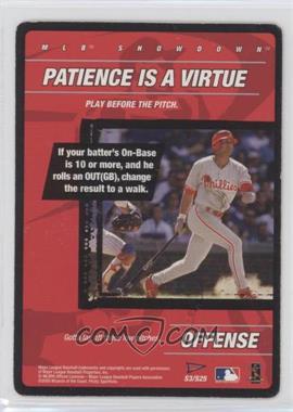 2000 MLB Showdown Pennant Run - Strategy #S3 - Offense - Patience is a Virtue