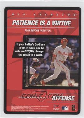 2000 MLB Showdown Pennant Run - Strategy #S3 - Offense - Patience is a Virtue