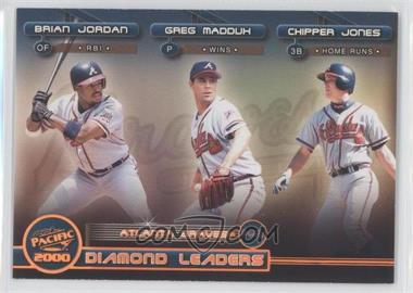 2000 Pacific - Diamond Leaders #16 - Brian Jordan, Greg Maddux, Chipper Jones