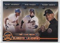 Rickey Henderson, Mike Piazza, Roger Cedeno [EX to NM]