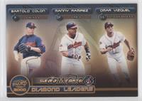 Bartolo Colon, Manny Ramirez, Omar Vizquel [EX to NM]