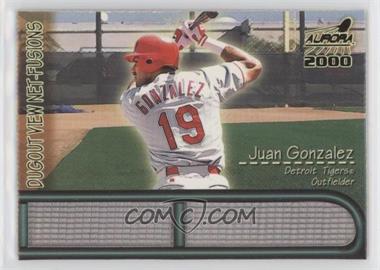 2000 Pacific Aurora - Dugout View Netfusions #8 - Juan Gonzalez [EX to NM]