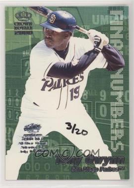 2000 Pacific Crown Royale - Final Numbers - 2000 All-Star Game Atlanta Embossed #21 - Tony Gwynn /20