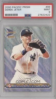 2000 Pacific Prism - [Base] #99 - Derek Jeter [PSA 9 MINT]