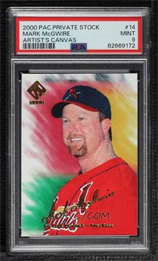 2000 Pacific Private Stock - Artist's Canvas #14 - Mark McGwire [PSA 9 MINT]