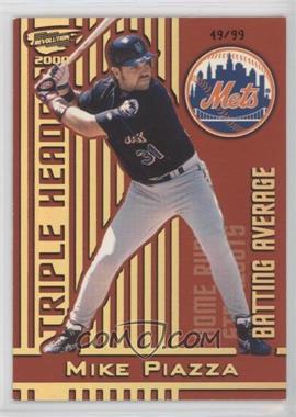 2000 Pacific Revolution - Triple Header - Holographic Gold #7 - Mike Piazza /99