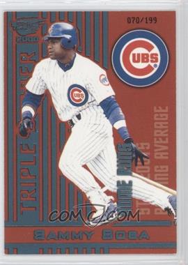 2000 Pacific Revolution - Triple Header - Platinum Blue #11 - Sammy Sosa /199