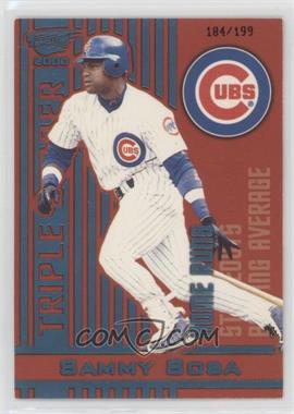 2000 Pacific Revolution - Triple Header - Platinum Blue #11 - Sammy Sosa /199