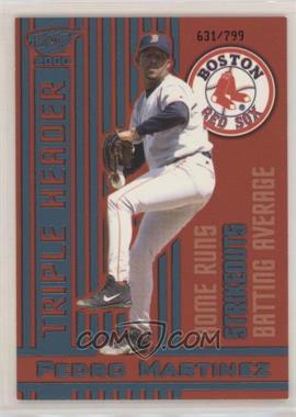 2000 Pacific Revolution - Triple Header - Platinum Blue #25 - Pedro Martinez /799