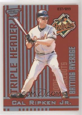 2000 Pacific Revolution - Triple Header - Silver #2 - Cal Ripken Jr. /899