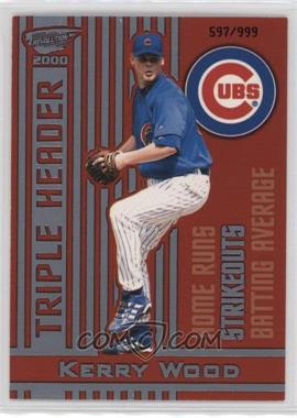 2000 Pacific Revolution - Triple Header - Silver #26 - Kerry Wood /999