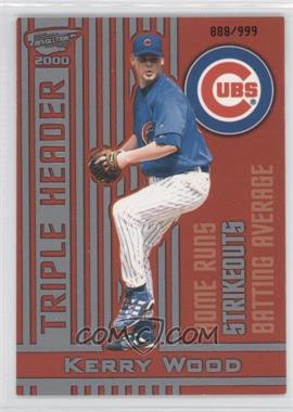 2000 Pacific Revolution - Triple Header - Silver #26 - Kerry Wood /999