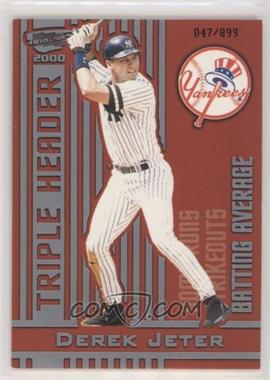 2000 Pacific Revolution - Triple Header - Silver #8 - Derek Jeter /899