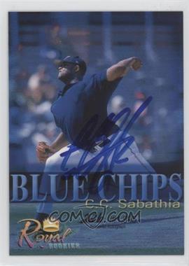 2000 Royal Rookies - Blue Chips - Autographs #_CCSA - CC Sabathia /1995