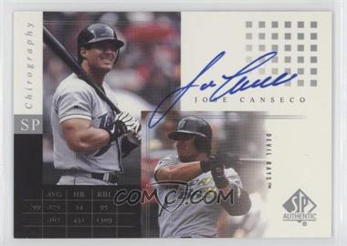 2000 SP Authentic - Chirography #JC - Jose Canseco