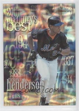 2000 Topps - 20th Century's Best Sequential - Missing Serial Number #CB6 - Rickey Henderson