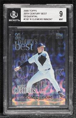 2000 Topps - 20th Century's Best Sequential #CB7 - Roger Clemens /247 [BGS 9 MINT]
