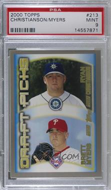 2000 Topps - [Base] #213 - Draft Picks - Ryan Christenson, Brett Myers [PSA 9 MINT]