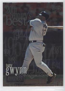 2000 Topps - [Base] #229 - 20th Century's Best - Tony Gwynn