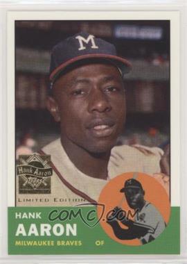 2000 Topps - Hank Aaron Reprints - Limited Edition #10 - Hank Aaron (1963 Topps)