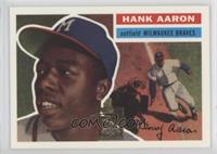 Hank Aaron (1956 Topps; Willie Mays Sliding in Background)