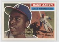 Hank Aaron (1956 Topps; Willie Mays Sliding in Background)