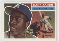 Hank Aaron (1956 Topps; Willie Mays Sliding in Background)