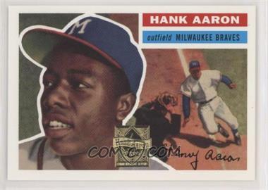 2000 Topps - Hank Aaron Reprints #3 - Hank Aaron (1956 Topps; Willie Mays Sliding in Background)