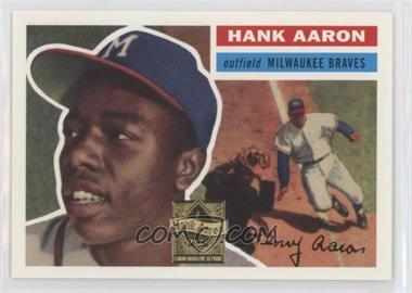 2000 Topps - Hank Aaron Reprints #3 - Hank Aaron (1956 Topps; Willie Mays Sliding in Background)