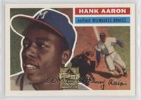 Hank Aaron (1956 Topps; Willie Mays Sliding in Background) [EX to NM]