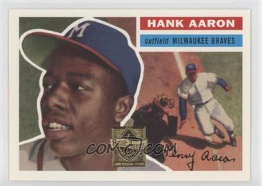 2000 Topps - Hank Aaron Reprints #3 - Hank Aaron (1956 Topps; Willie Mays Sliding in Background)